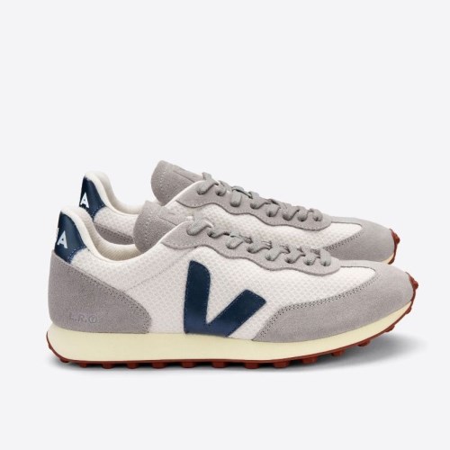 Veja Rio Branco Hexamesh Gravel Nautico Womens Trainers Grey UK 95768